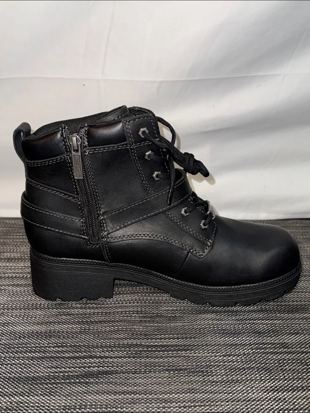 Harley Davidson Women's Tegan Lace Moto Boots - Round Toe